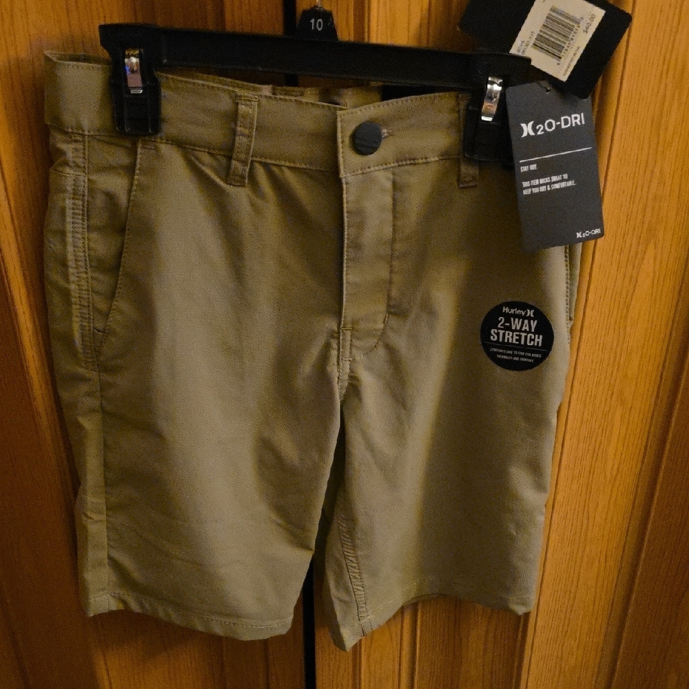 Hurley Tan Flat Front Shorts Versatile Casual Wear